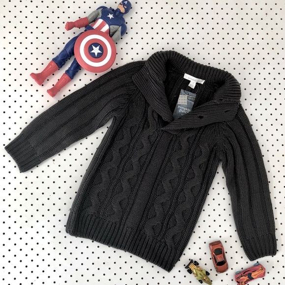 Boys size 3 PUMPKIN PATCH Cable Knit grey jumper